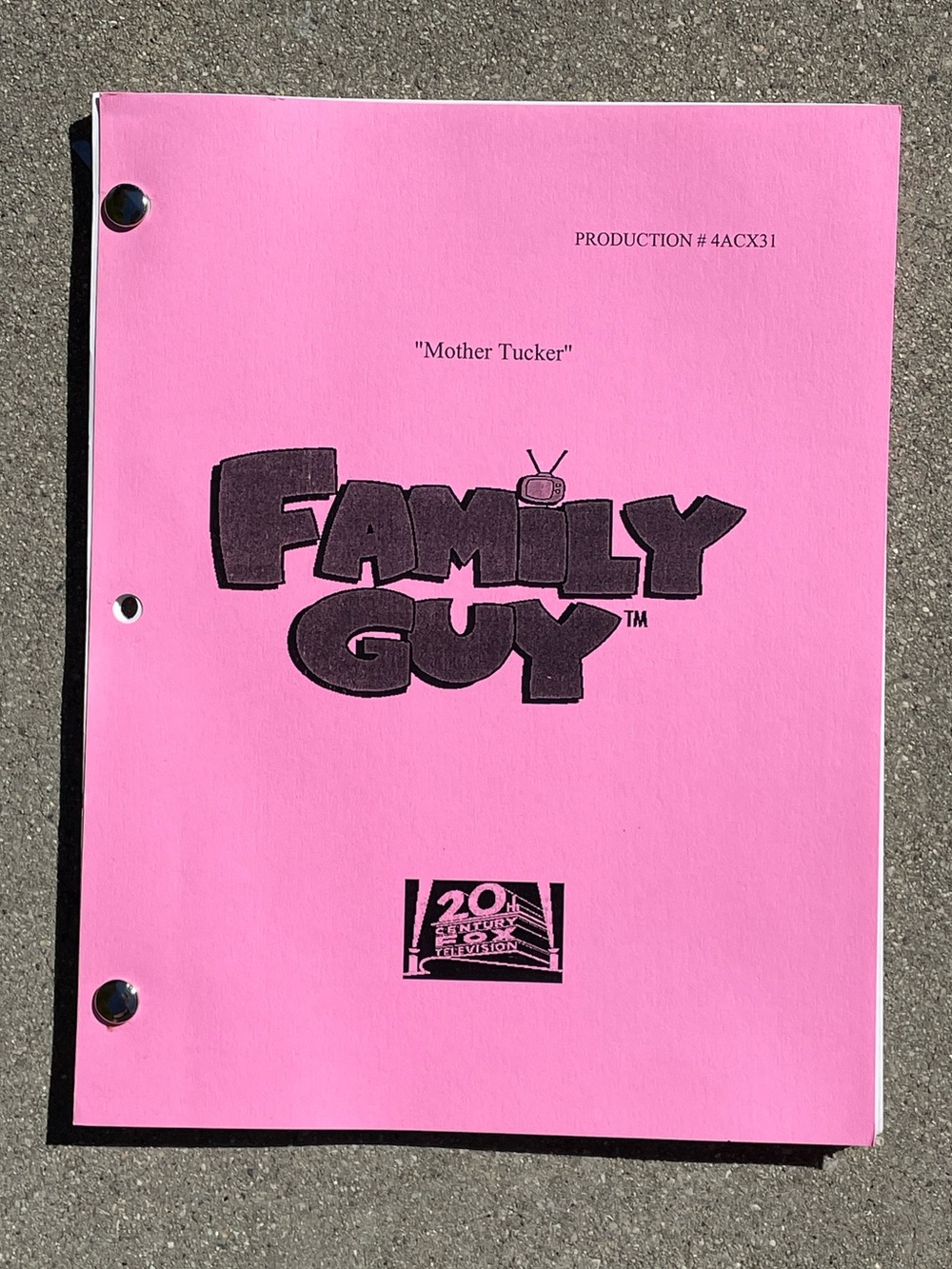 Family Guy 2005 Production Used Table Draft Script Mother Tucker Phyllis Diller! View 2